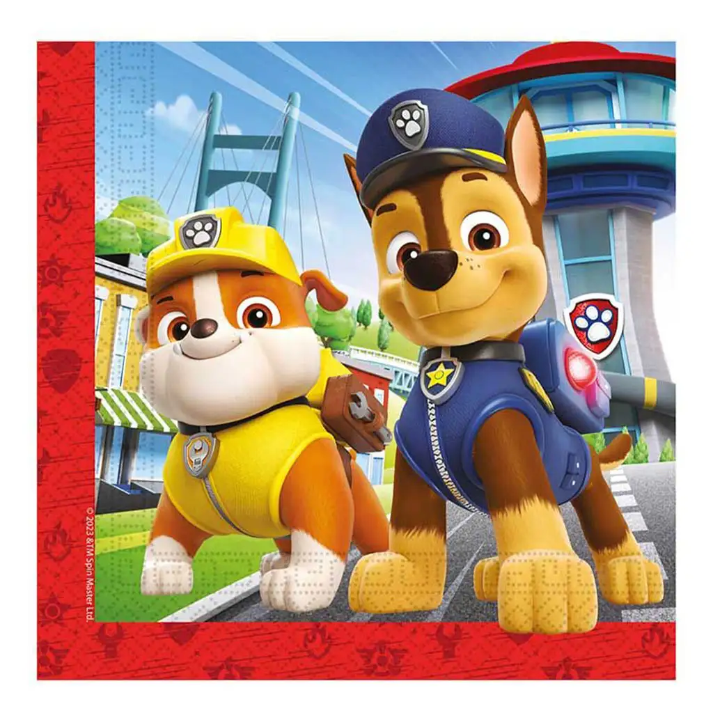 Paw Patrol Papierserviettenset – 2-lagig, 33x33 cm, 20 Stück