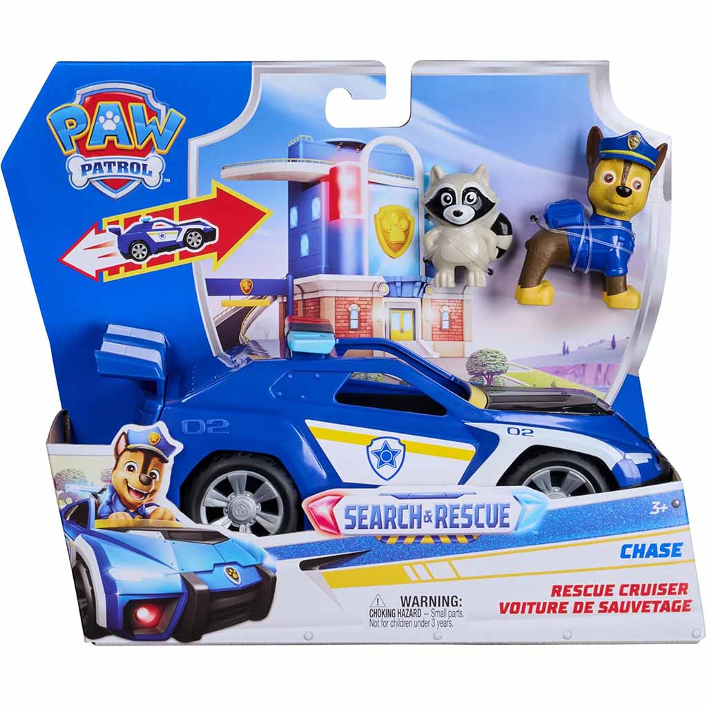 Paw Patrol: Search & Rescue Rückziehauto von Chase mit Figur – Spin Master
