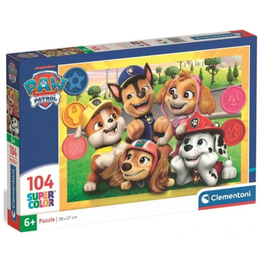 Paw Patrol Super Color Puzzle, 104-teilig - Clementoni