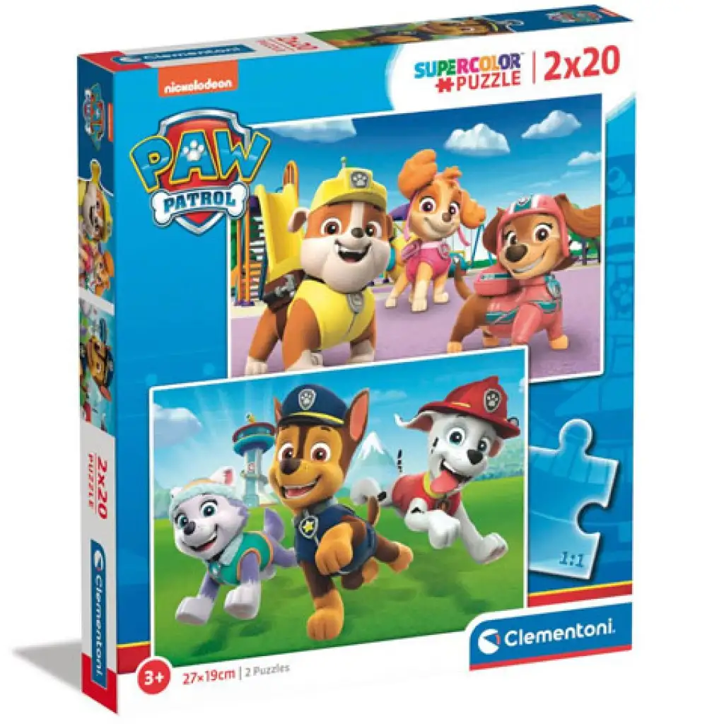 Paw Patrol Supercolor 2-in-1 2x20 Stück Puzzle - Clementoni