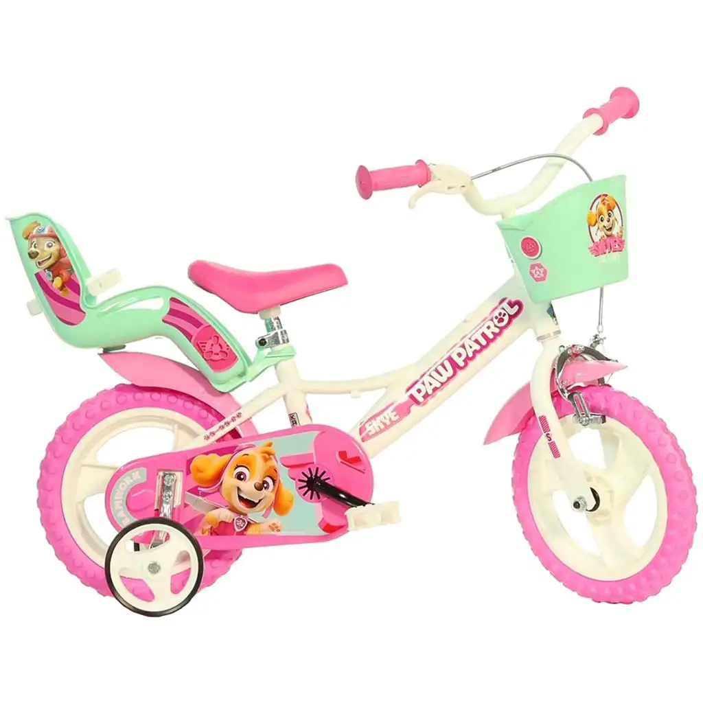 Paw Patrol weiß-rosa Fahrrad in Größe 12 - Dino Bikes Fahrrad
