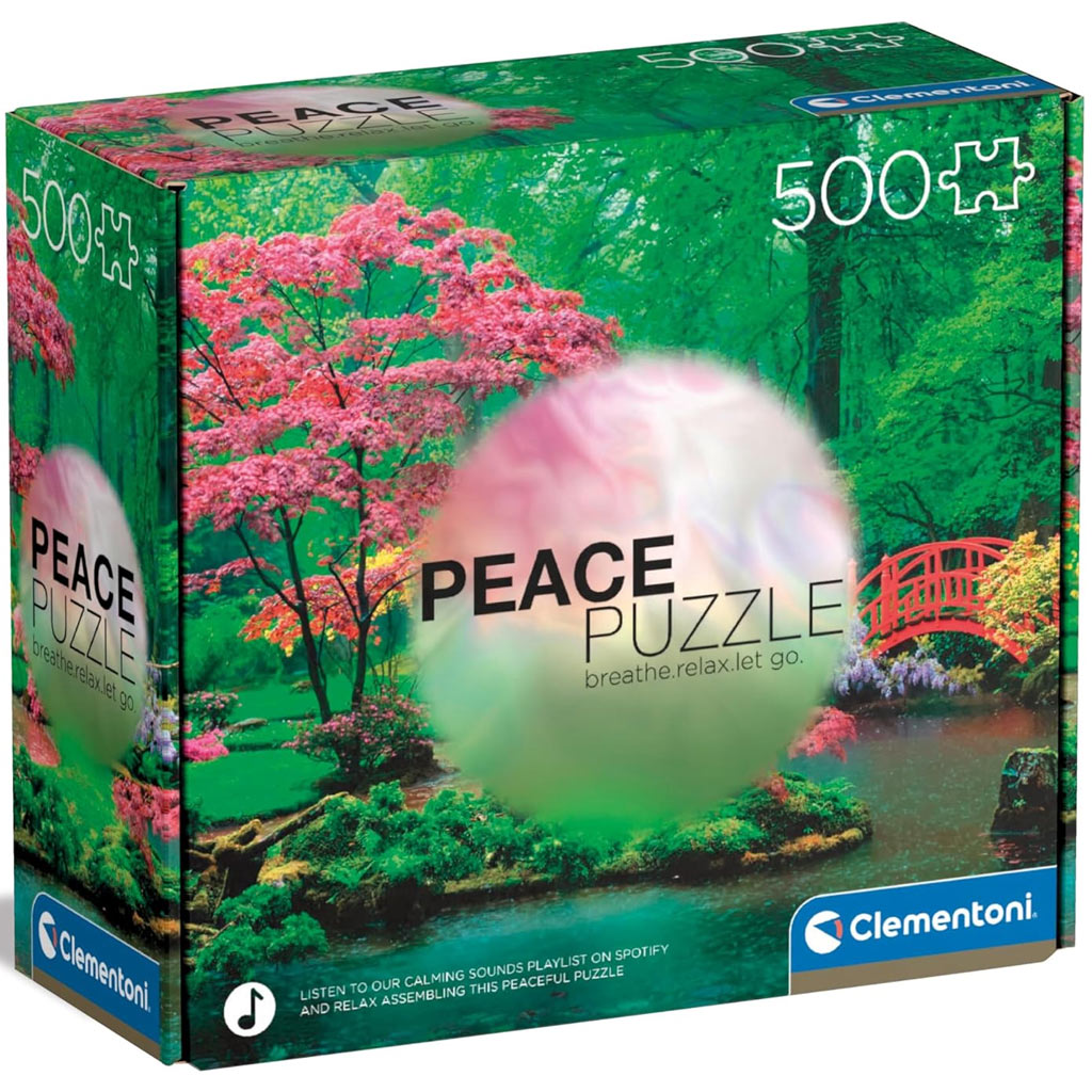 Peace Puzzle: Beruhigende Regentropfen 500 Teile Puzzle - Clementoni
