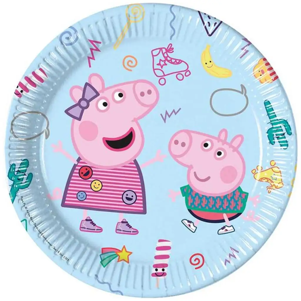 Peppa Wutz Pappteller 8er-Set 23cm