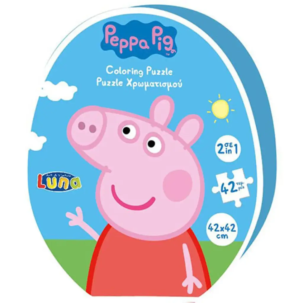 Peppa Wutz ausmalbares Puzzle 42-teilig
