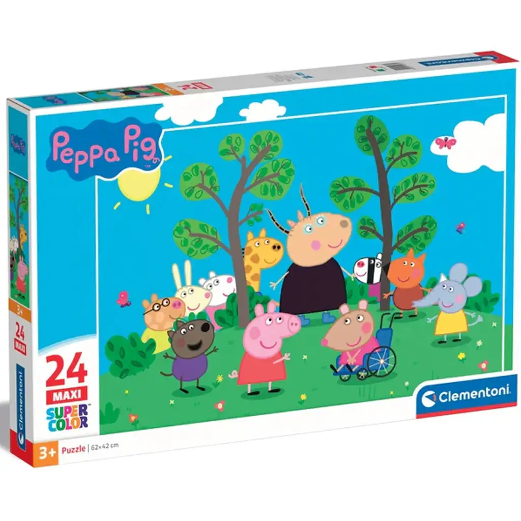 Peppa Wutz und Freunde 24-teiliges Maxi Supercolor Puzzle - Clementoni