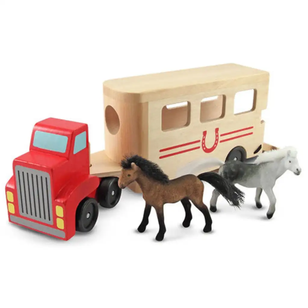Pferdetransporter aus Holz - Melissa & Doug kép 2