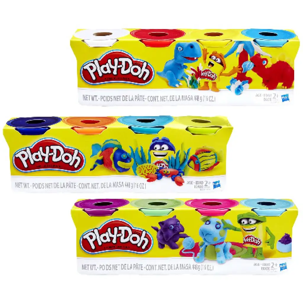 Play-Doh 4 Dosen bunte Knete - Hasbro