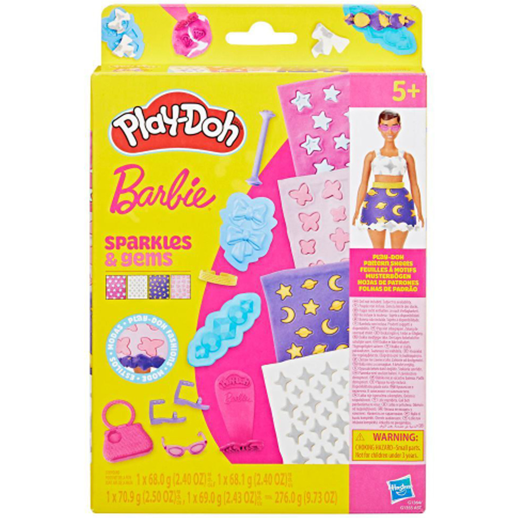 Play-Doh: Barbie Glitzer und Edelsteine Knetset – Hasbro
