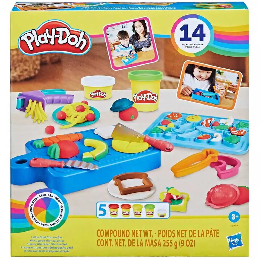 Play-Doh: Little Chef Knetset mit 5 Dosen Knete und Zubehör 255g - Hasbro