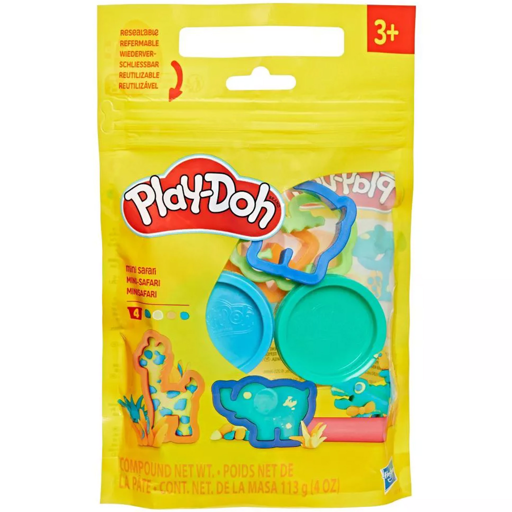 Play-Doh: Mini-Safari-Knetset mit 4 Töpfchen Knete - Hasbro