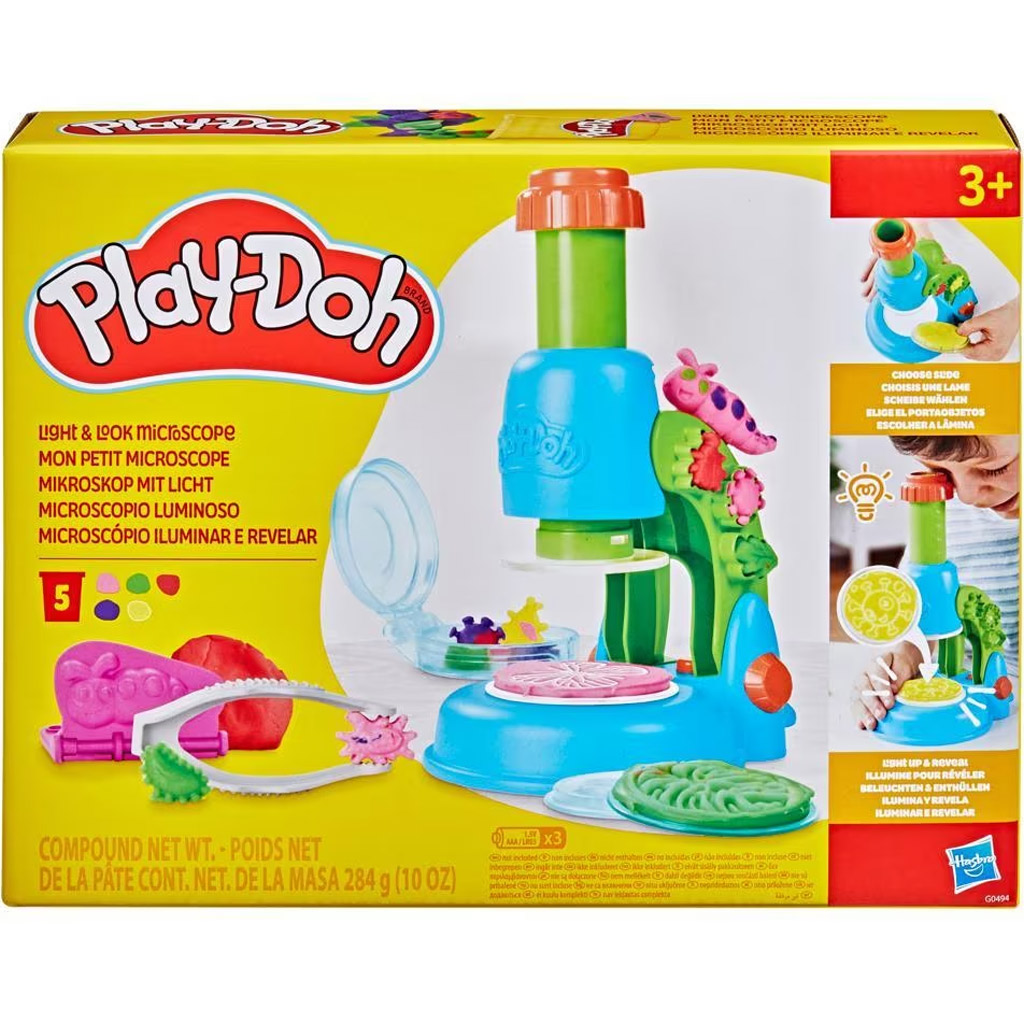 Play-Doh: Wonder Glow Mikroskop-Knetset mit leuchtenden Elementen – Hasbro
