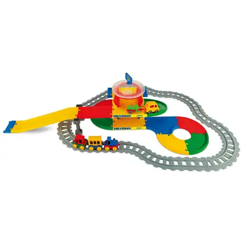Play Track Eisenbahnstrecke und Parkhaus kép 2