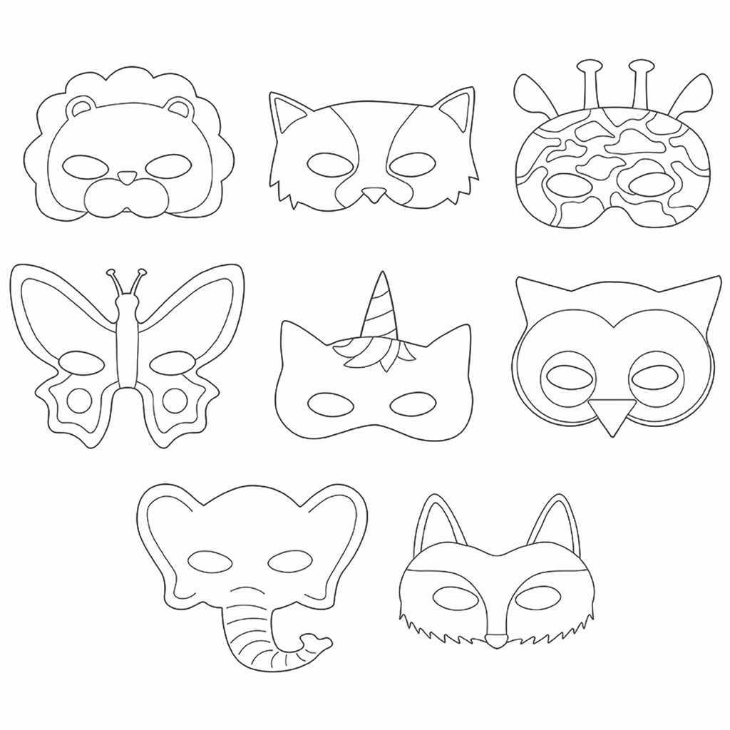 PlayBox: 16-teiliges Papiertiermasken-Set kép 3