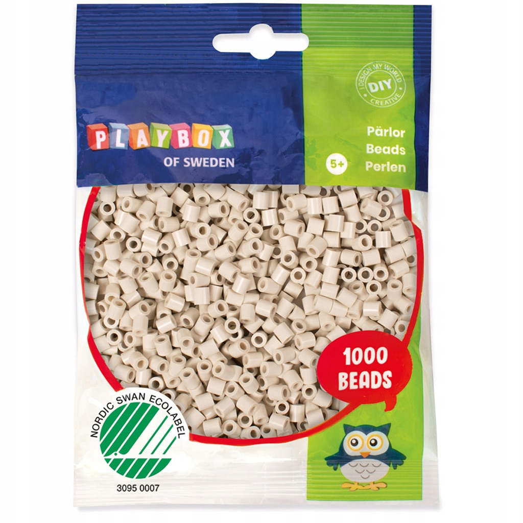 PlayBox: 5 mm MIDI-Bügelperlen, 1000 Stück, hellbraun