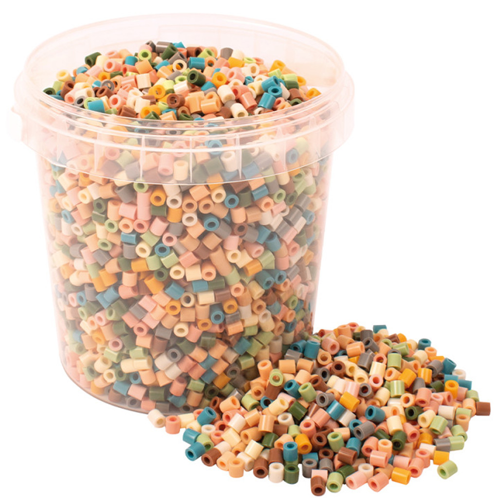 PlayBox: 5-mm-MIDI-Bügelperlen im Pastellfarben, 5000er-Set im Eimer