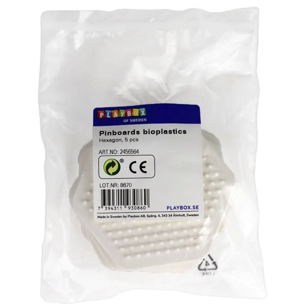 PlayBox: 5er-Pack sechseckige Stiftplatten für Bügelperlen