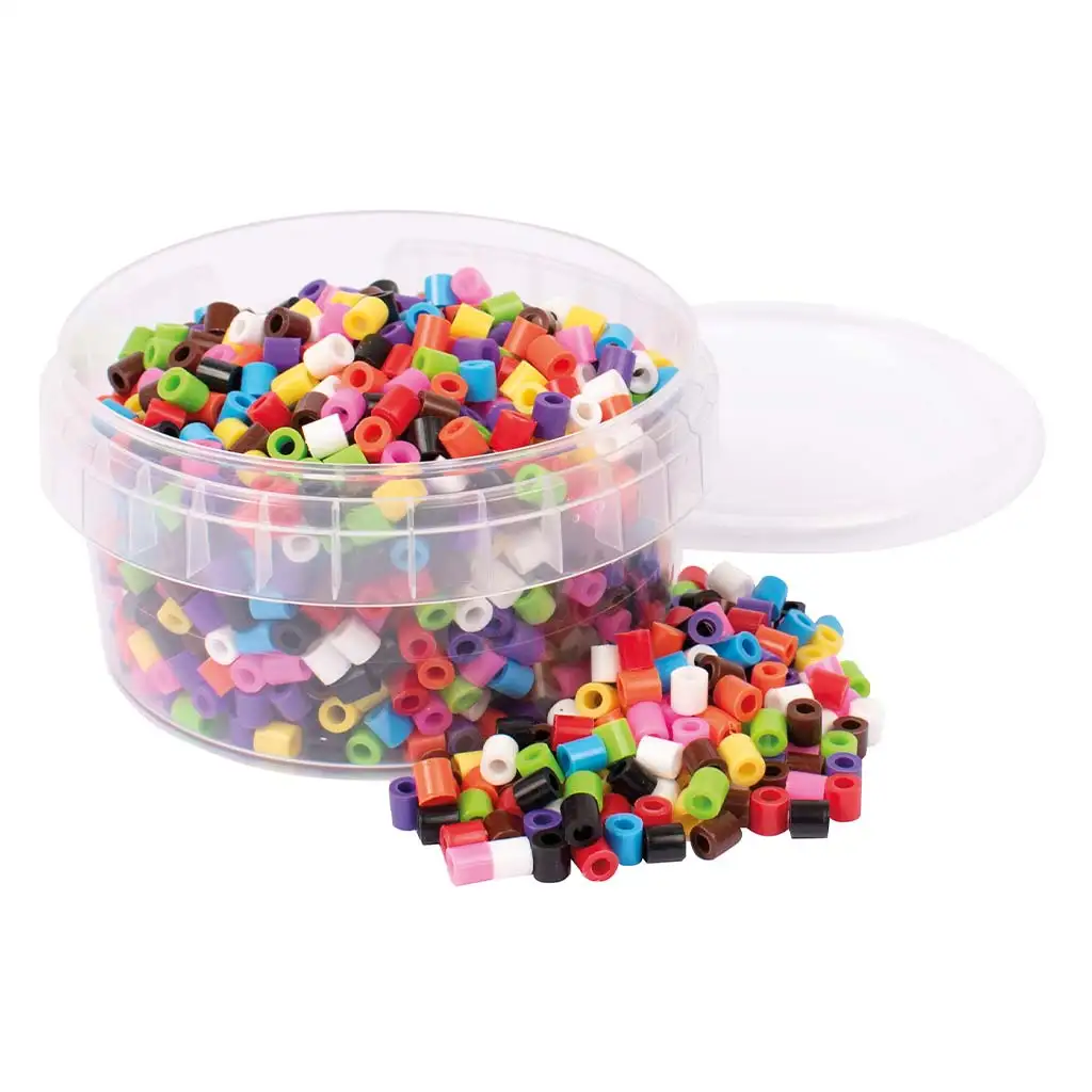PlayBox: 5mm MIDI Bügelperlen - 10 leuchtende Farben Mix 1000 Stück