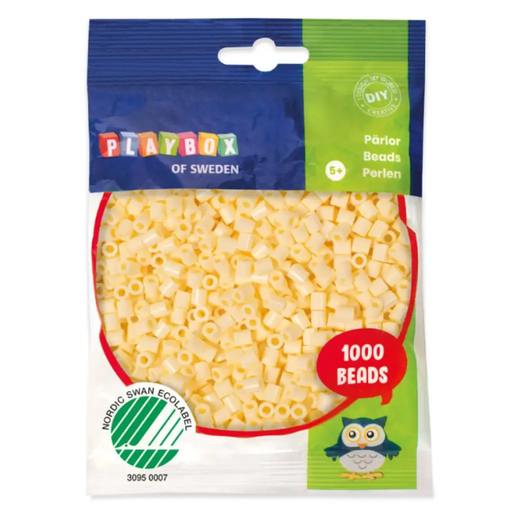 PlayBox: 5mm MIDI Bügelperlen, 1000 Stück, hellgelb