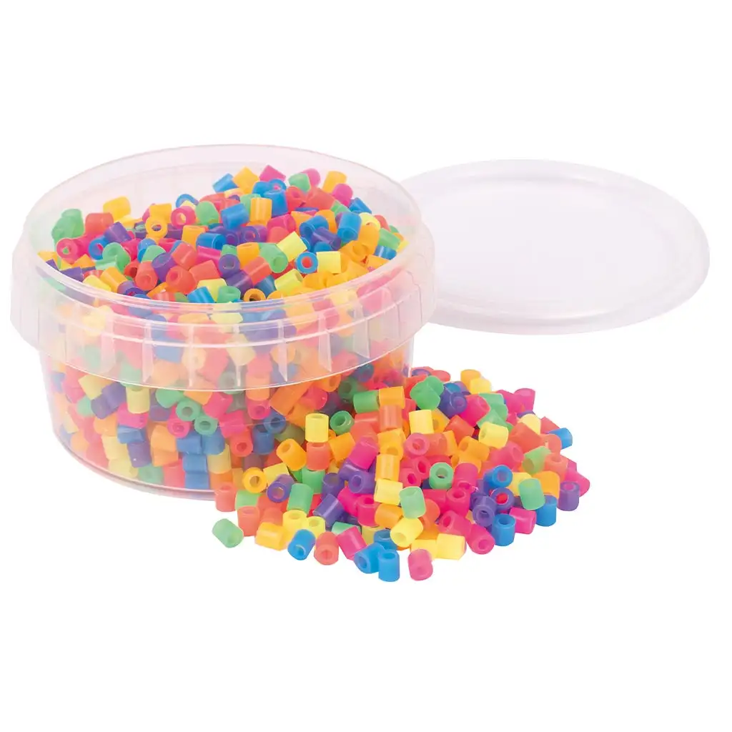 PlayBox: 5mm MIDI Bügelperlen 1000 Stück in Neonfarben