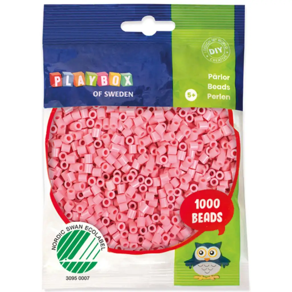 PlayBox: 5mm MIDI Bügelperlen 1000 Stück in Pastellrosa