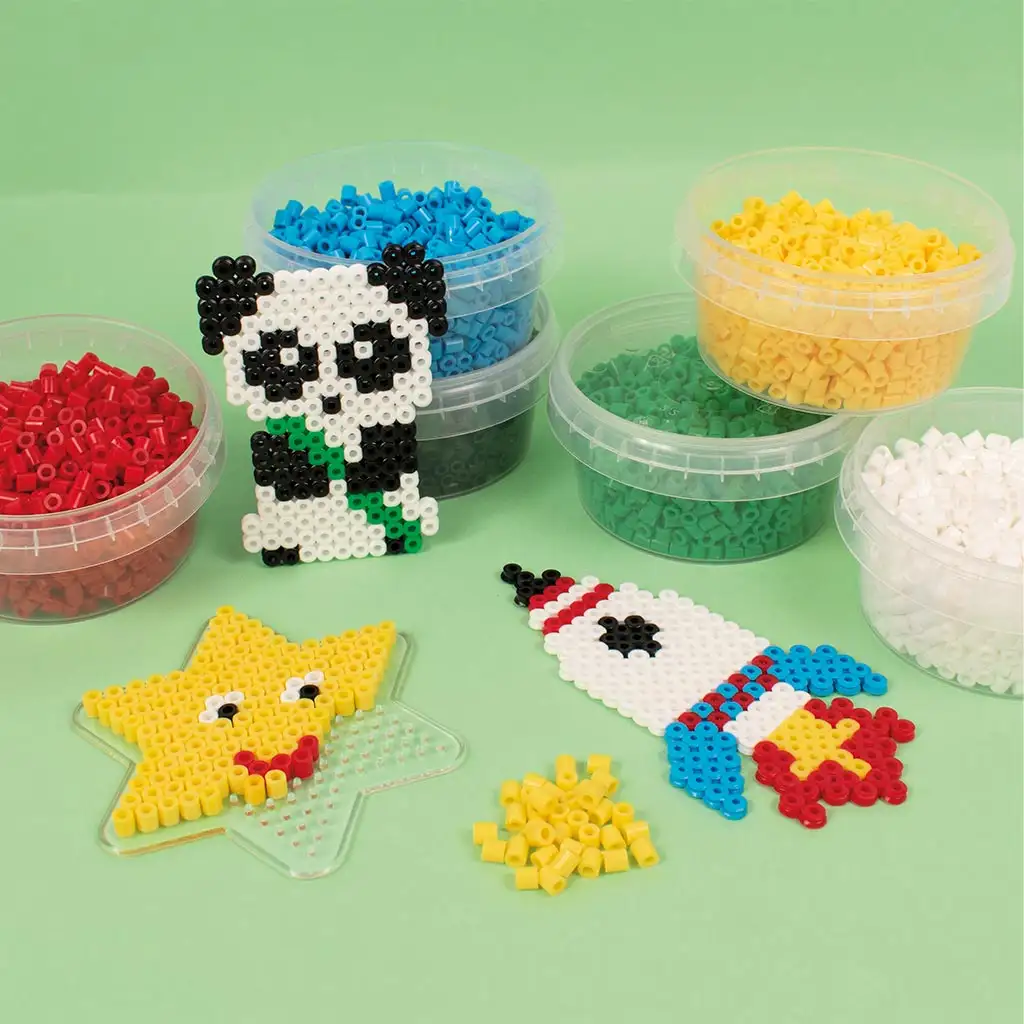 PlayBox: 5mm MIDI Bügelperlen in 6 Grundfarben, 6000 Stück