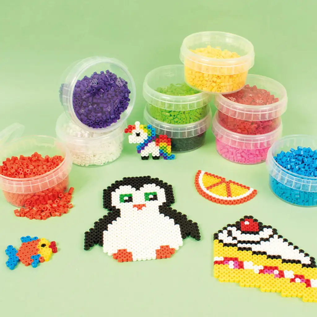 PlayBox: 9 mm XL MAXI bügelbare Perlen in 9 Farben, 10000 Stück kép 2