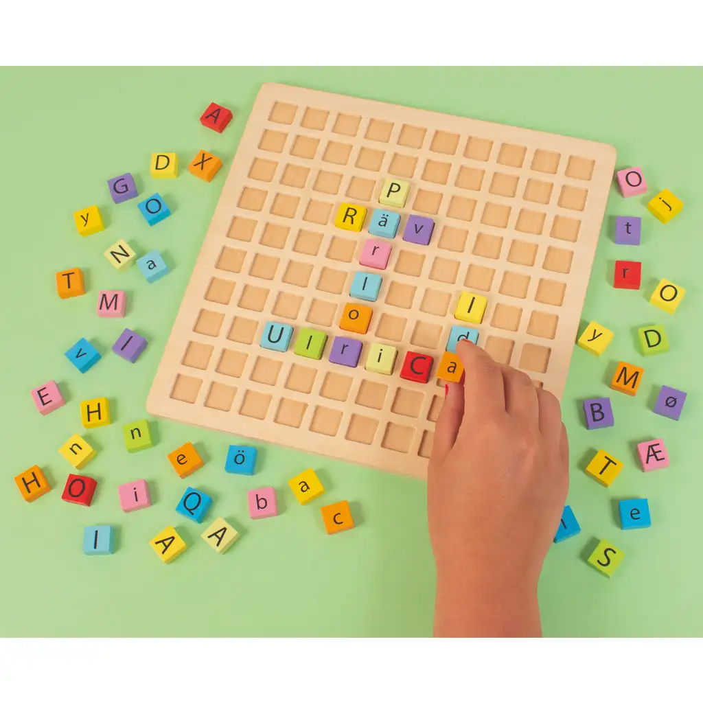 PlayBox: ABC buntes Holz-Lernspiel 25x25cm kép 2