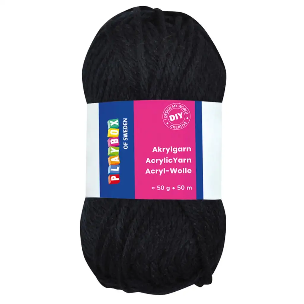 PlayBox: Acrylgarn 50g schwarz kép 1