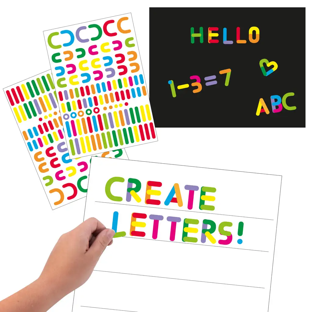 PlayBox: Buchstaben-Aufkleber-Set mit 600 Stück kép 2