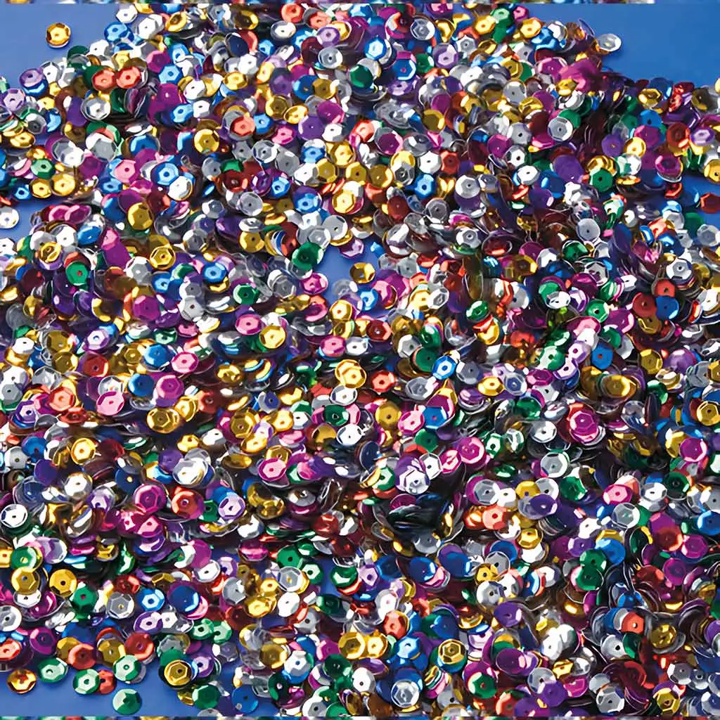 PlayBox: Bunte Paillettenpackung 6mm Durchmesser 100g kép 1