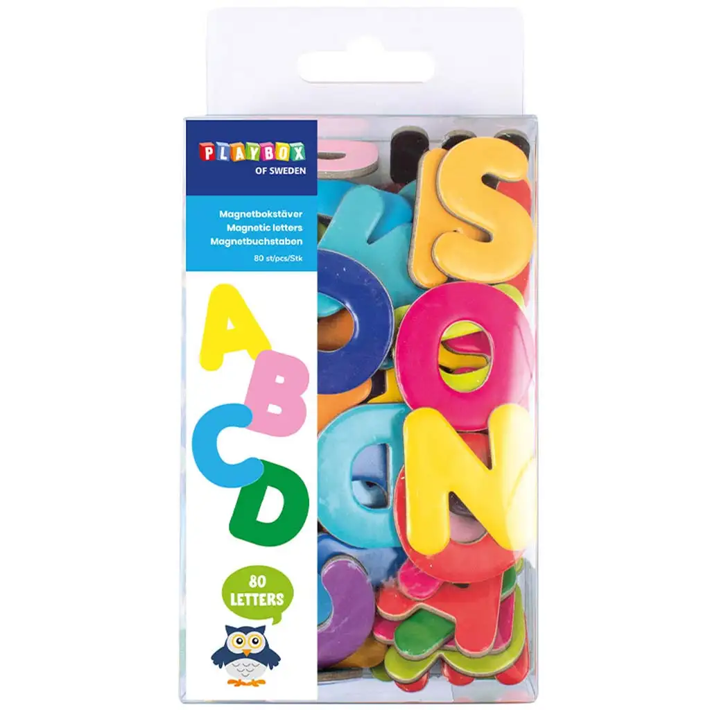 PlayBox: Bunte, magnetische Buchstaben 80 Stück