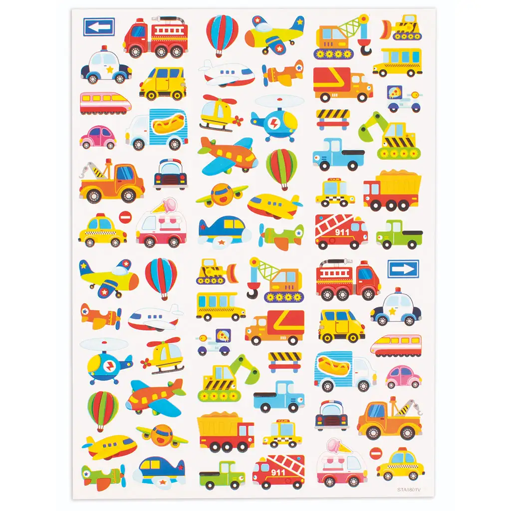 PlayBox: Fahrzeug-Aufkleberset, 72 Stück