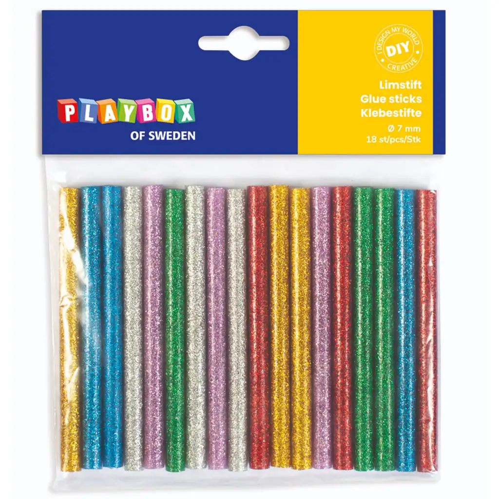 PlayBox: Glitzer-Heißklebepistolen-Nachfüllset 18 Stück 7mm kép 1