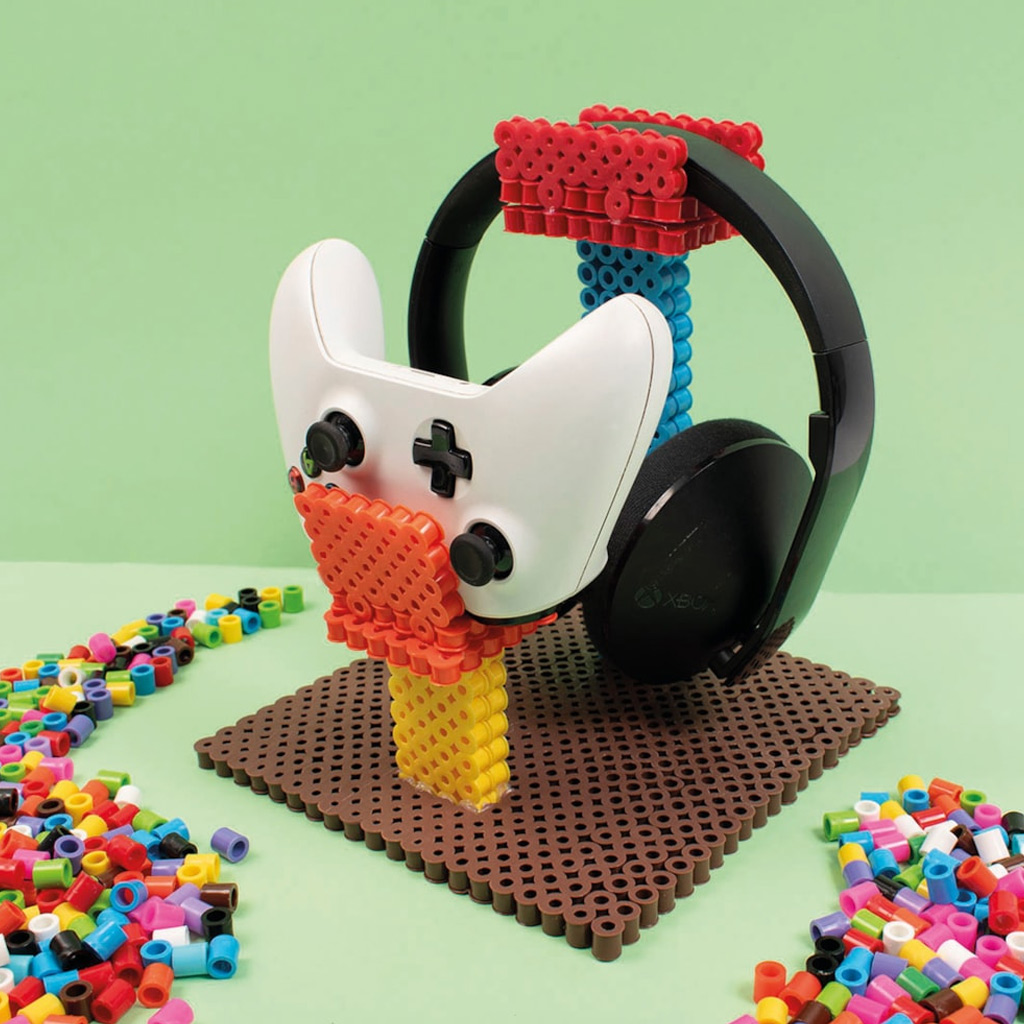 PlayBox: Go Green 9 mm XL Bügelperlen, 10-farbiger Mix im Eimer, 900 Stück