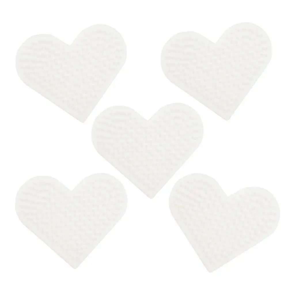 PlayBox: Herzförmige Grundplatte-Set für 5mm MIDI Bügelperlen, 5er-Set