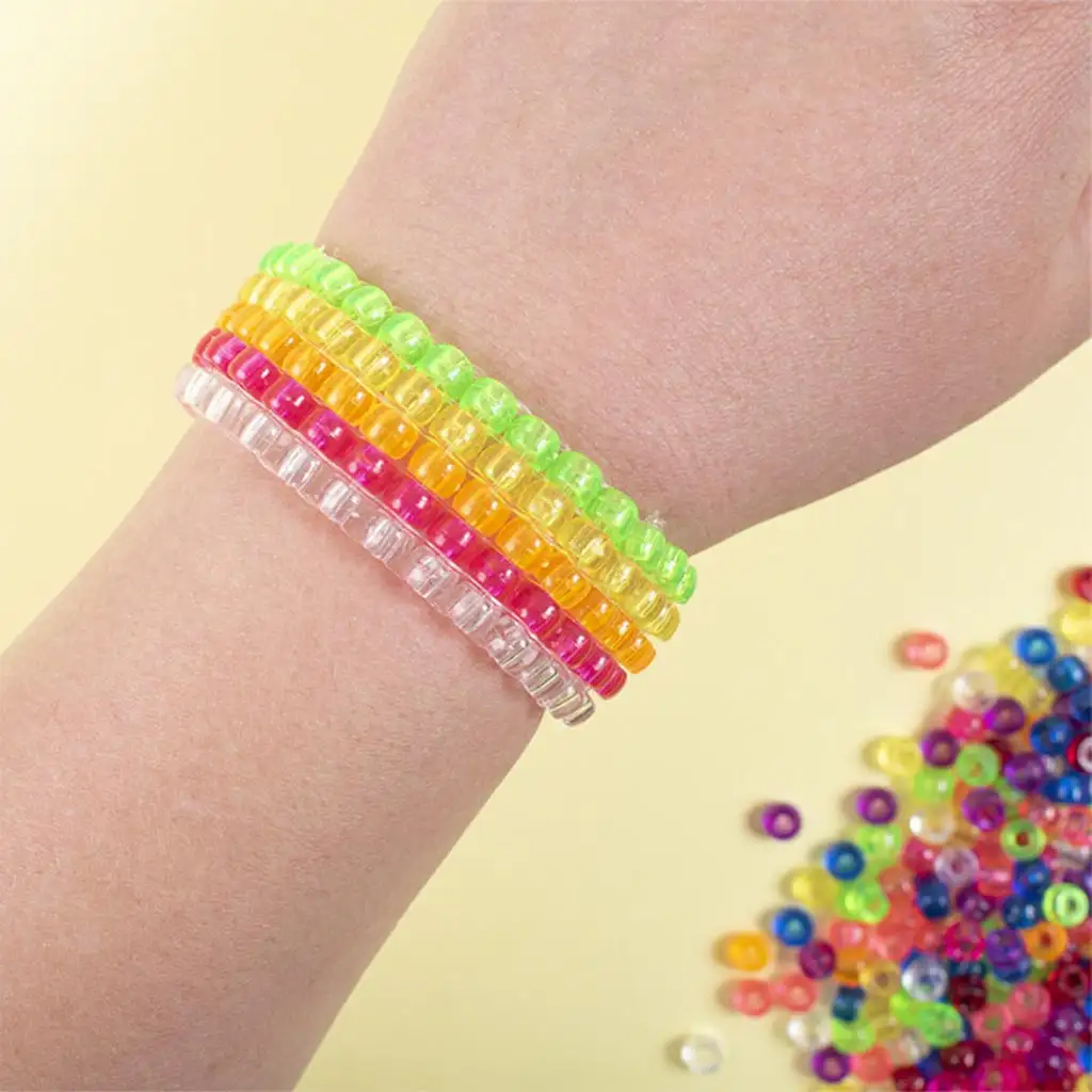 PlayBox: Kleine durchsichtige auffädelbare Perlen, 5000 Stück kép 2