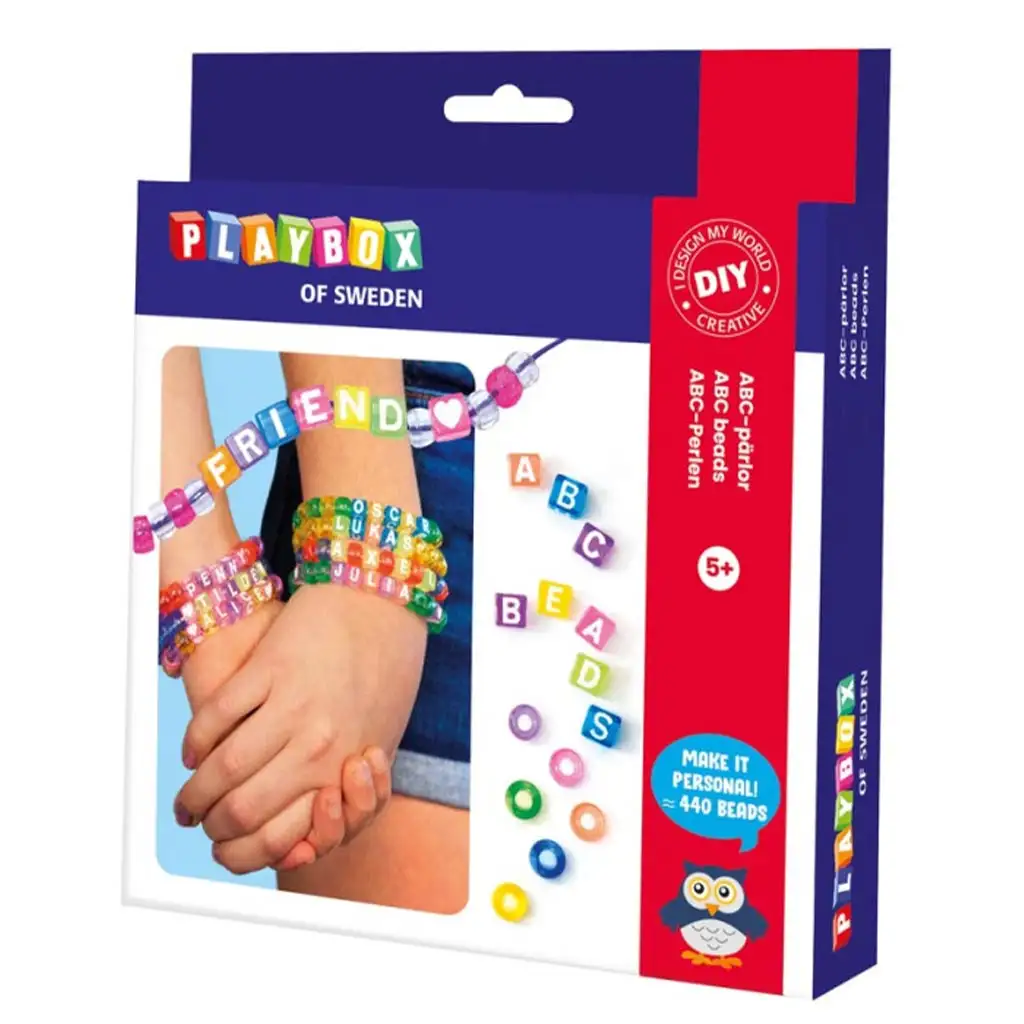 PlayBox: Kreatives Set mit Buchstabenperlen, 440 Stück