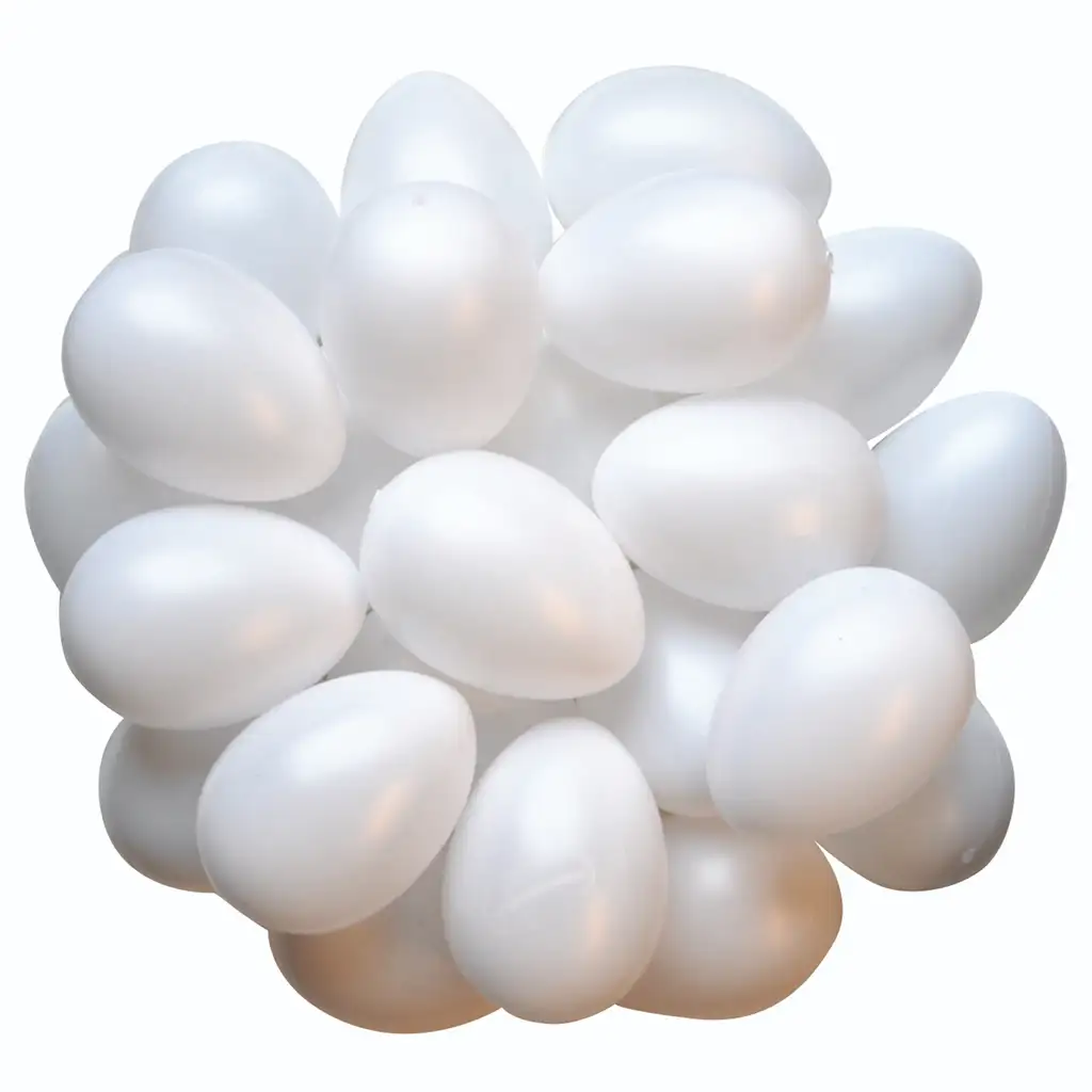 PlayBox: Kunststoff 25er Eierset 6x4,5cm