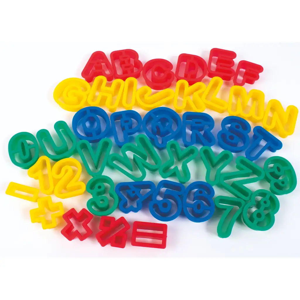 PlayBox: Kunststoff-Knetform-Set mit Ausstechformen und Nudelholz, 42-teilig kép 3