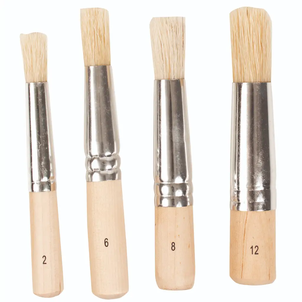 PlayBox: Kurzer Wildschweinborstenpinsel 4er-Set