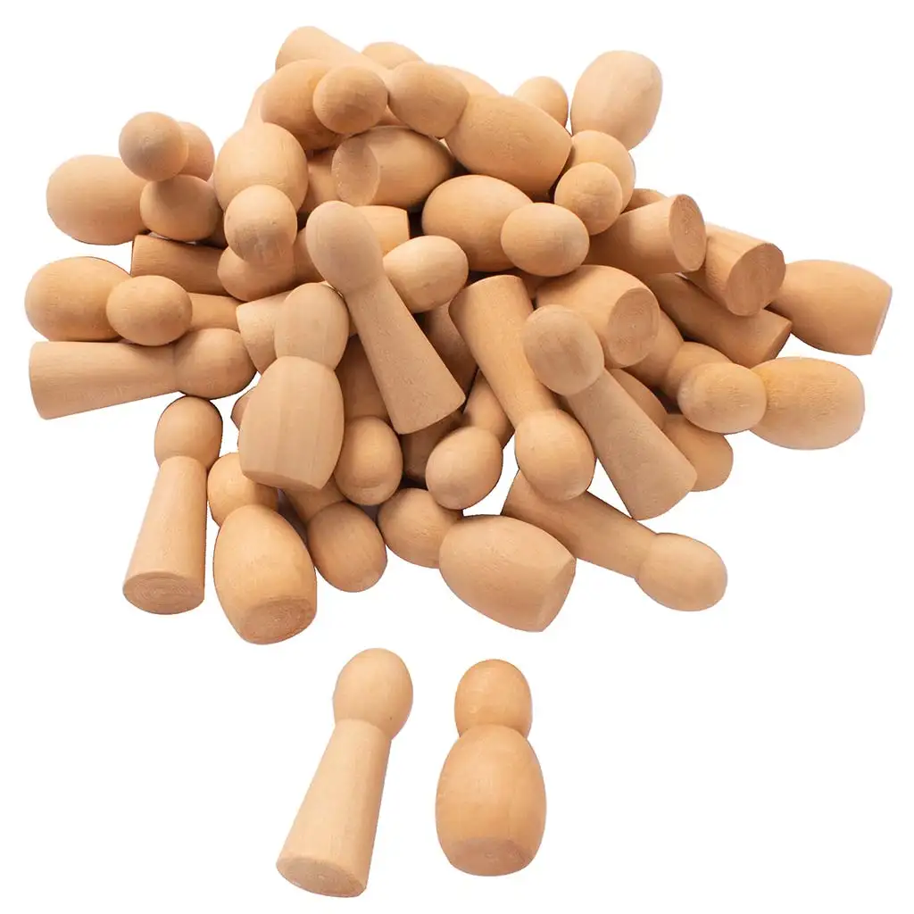 PlayBox: Naturholzfiguren 40x47mm 50er-Pack kép 1