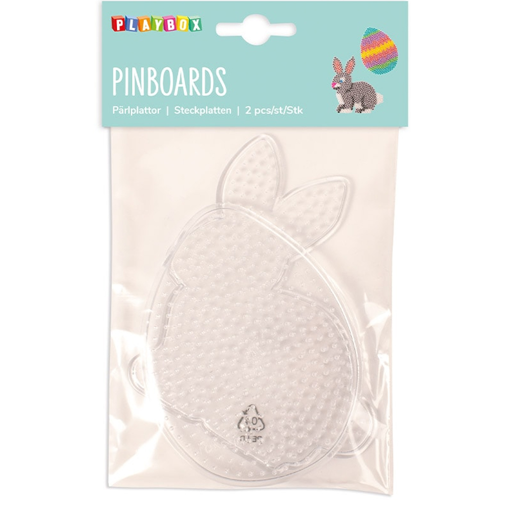 PlayBox: Oster-Steckplatten-Set für 5-mm-MIDI-Bügelperlen, 2er-Set