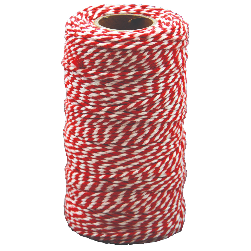PlayBox: Rot-weißes Baumwollgarn 100m