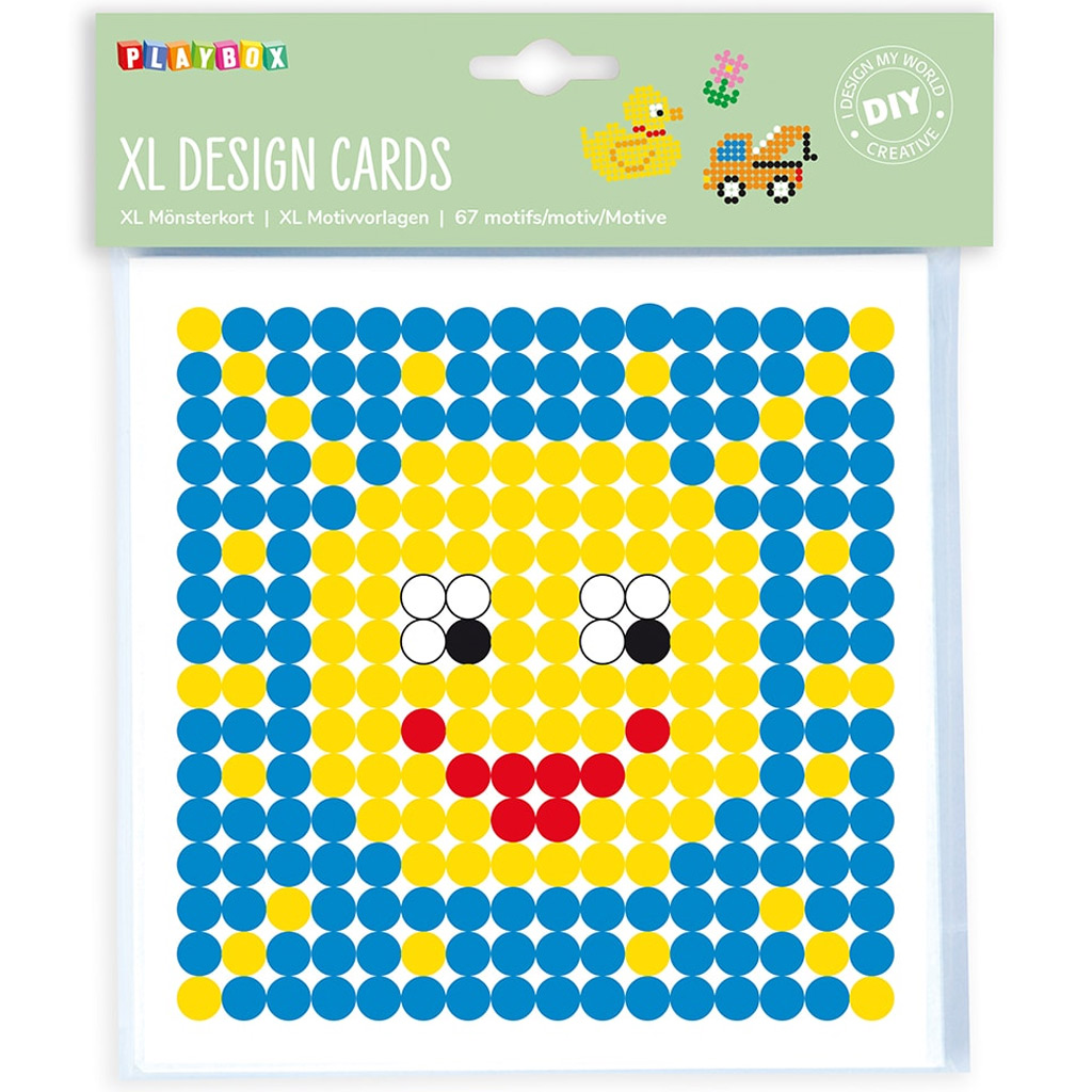PlayBox: XL Bügelperlen‑Motivkartenset, 67‑teilig