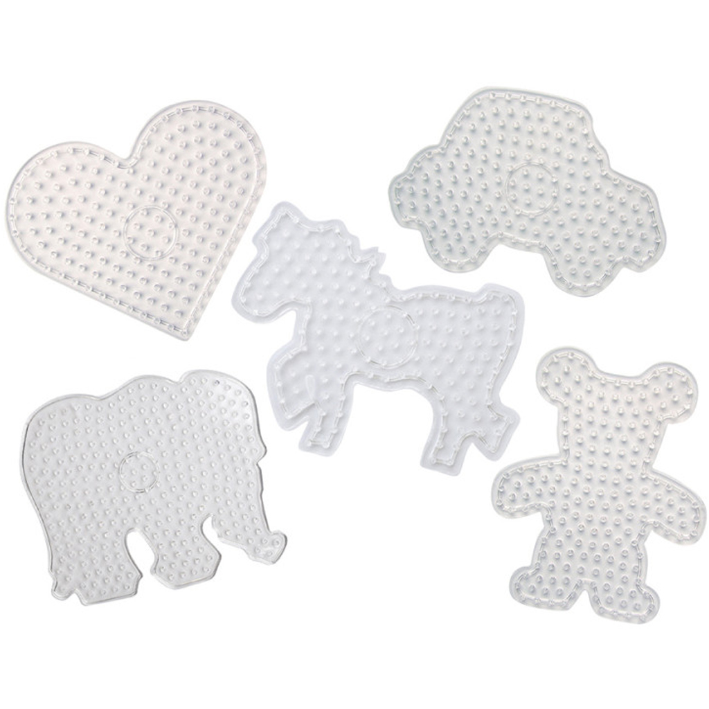 PlayBox: XL Bügelperlen Steckplattenset – 5 Stück, verschiedene Formen