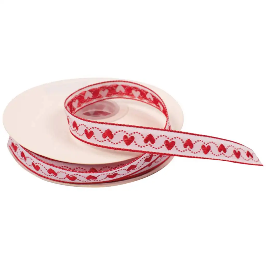 Playbox: Dekoband mit Herzen 12mm 20m