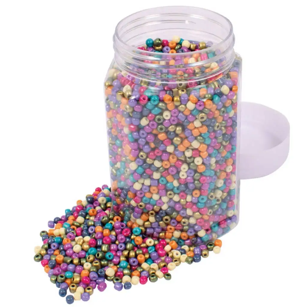 Playbox: Pastellfarbene Glasperlen-Mix-Set – Ø 5 mm, ~500g