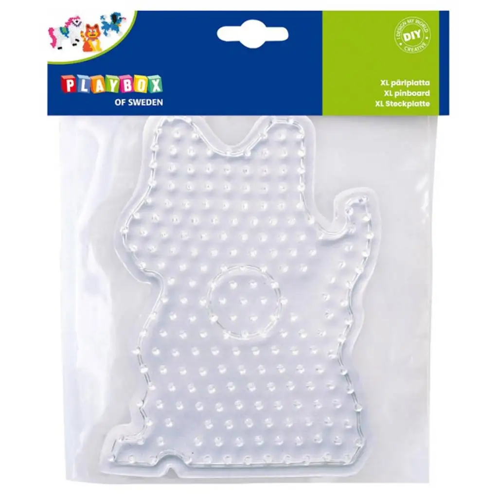 Playbox: XL bügelperlen Grundplatte – 1 Stück (Katze, Hund oder Pferd Form)
