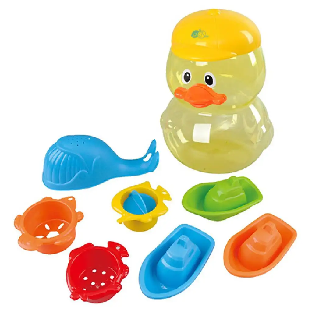 Playgo: Baby-Badespielzeug-Set in Entenform-Aufbewahrung, 8-teiliges Set kép 2