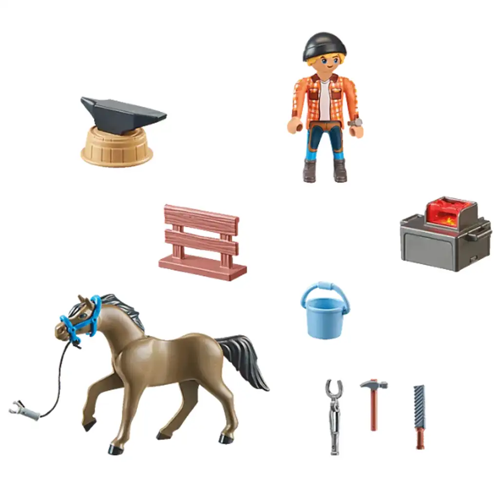 Playmobil: Hufschmied Ben & Achilles (71357) kép 4